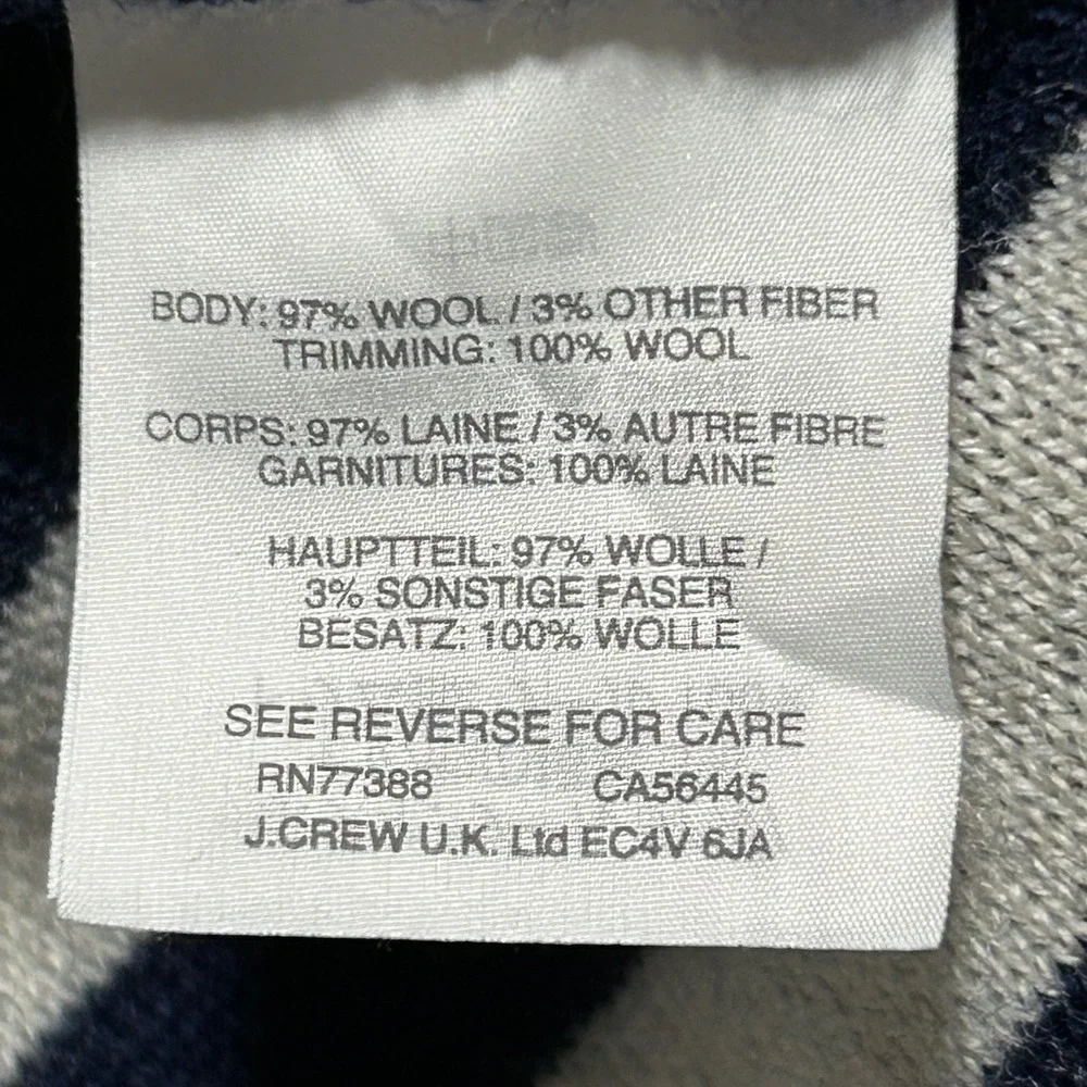 J.Crew Wool Blazer Jacket,‎ Navy, Women's Small, 2-Buttons